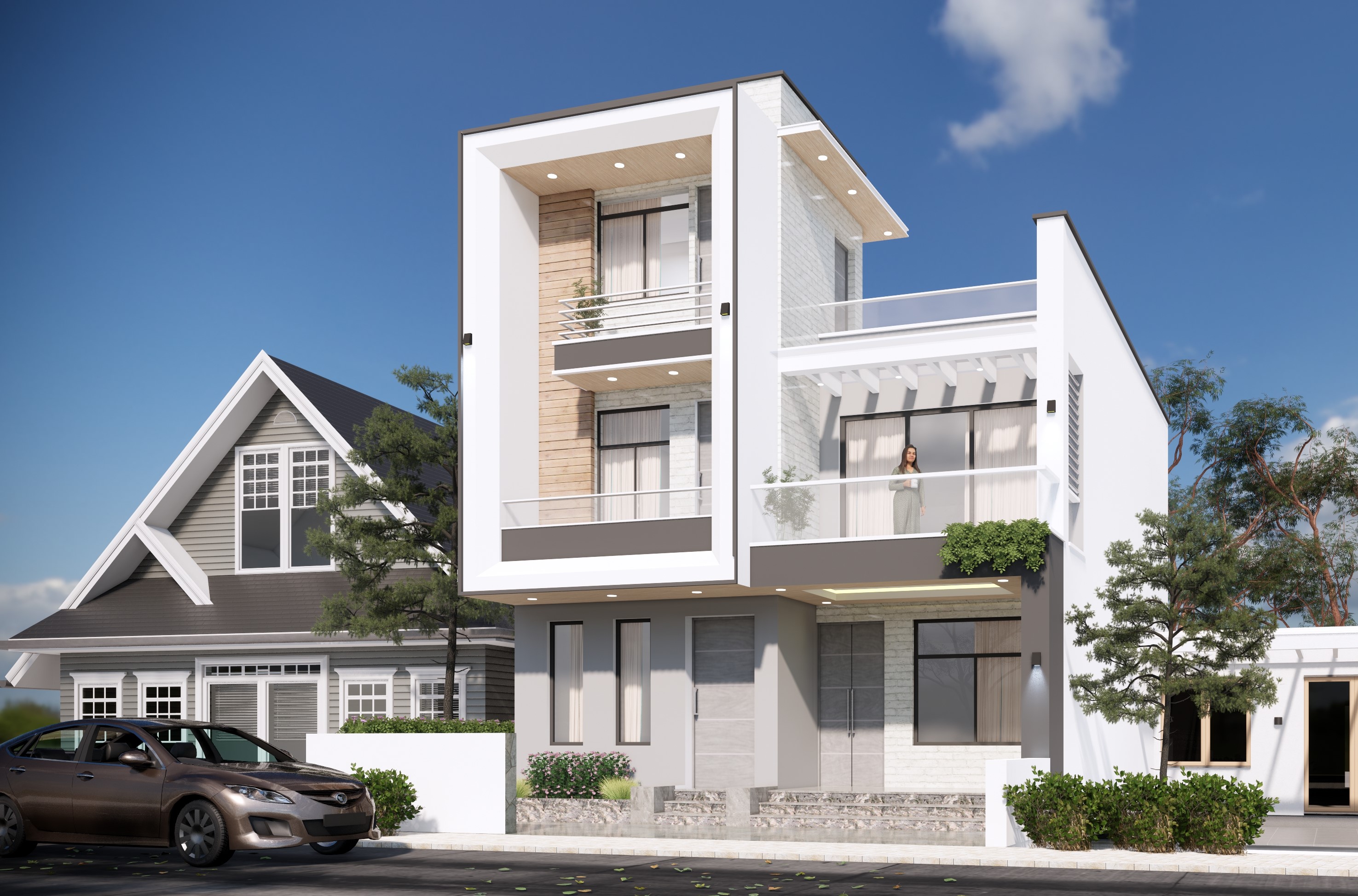 Day render of residential project exterior