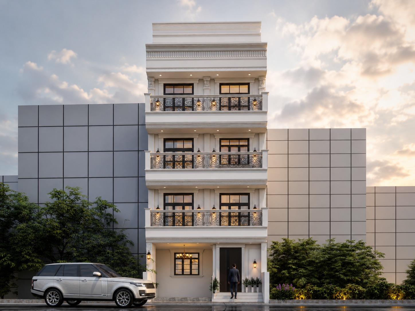 Bikash Thapa residence exterior render