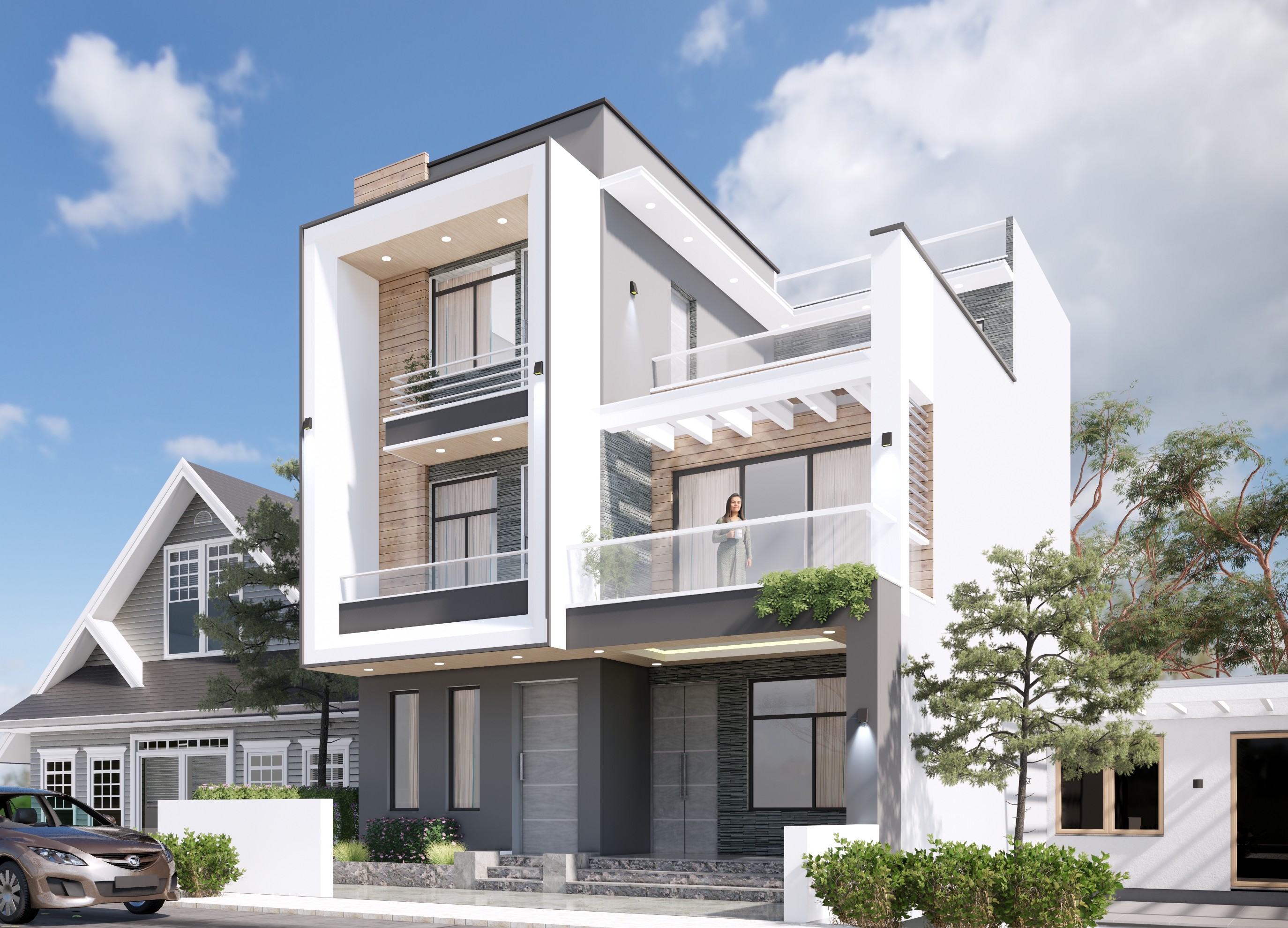 Residential home render for home loan planning